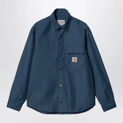 Shop Carhartt Wip Hayworth Shirt Jacket Naval Coloured In Blue