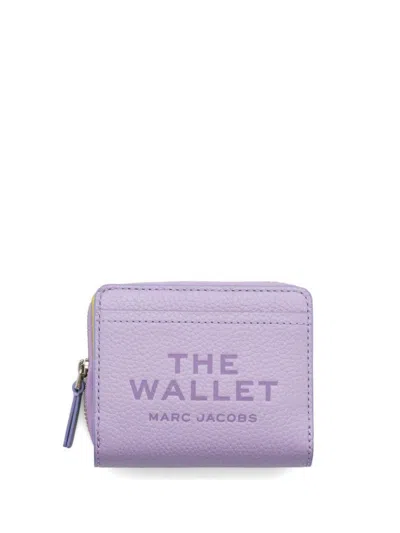 Shop Marc Jacobs The Leather Mini Compact Wallet In Wisteria