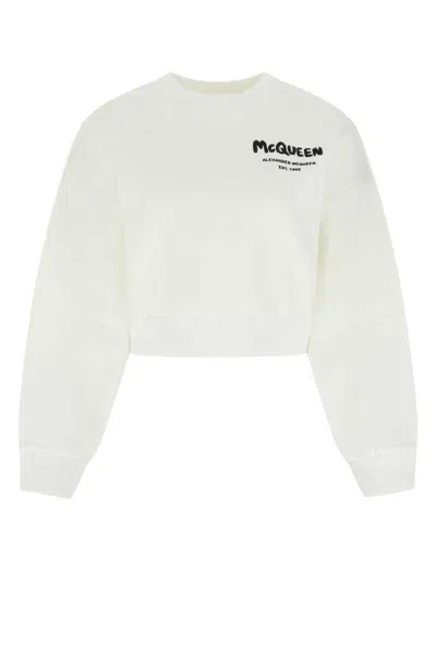 Shop Alexander Mcqueen Sweatshirts In White