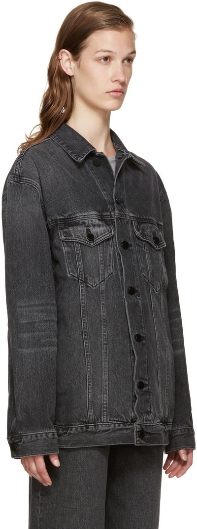 Shop Alexander Wang Grey Denim Dazed Jacket