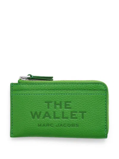 Shop Marc Jacobs The Leather Top Zip Multi Wallet In Kiwi