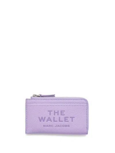 Shop Marc Jacobs The Leather Top Zip Multi Wallet In Wisteria