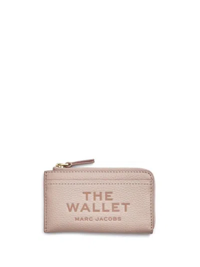 Shop Marc Jacobs The Leather Top Zip Multi Wallet In Rose