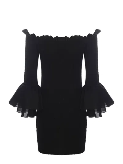 Shop Rotate Birger Christensen Rotate  Dresses Black In Nero