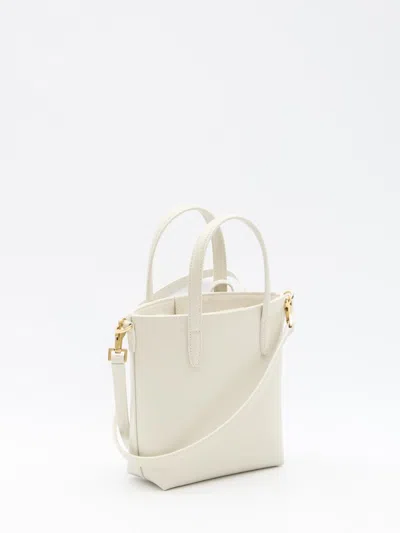 Shop Saint Laurent Mini Shopping Bag In Ivory