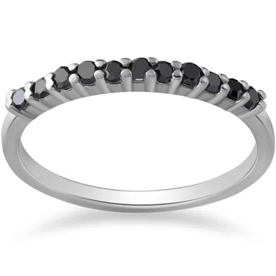 Shop Pompeii3 1/3ct Black Diamond Ring 10k White Gold