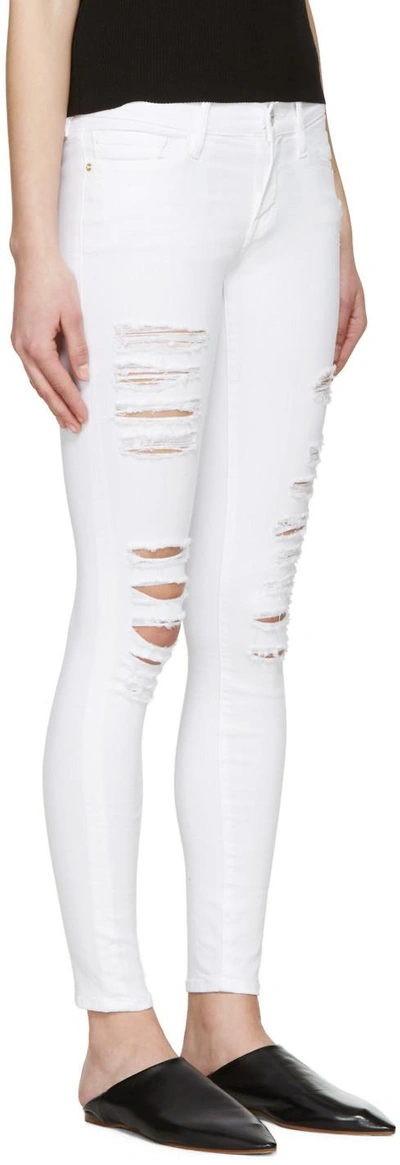 Shop Frame White Le Color Ripped Jeans