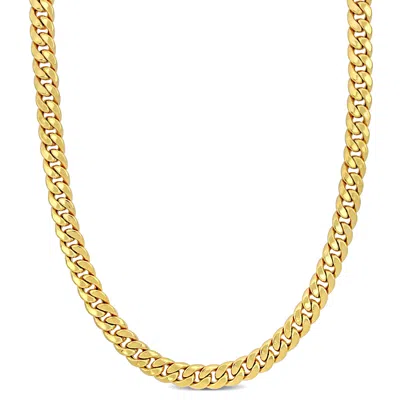 Mimi & Max 6.6mm Curb Chain Necklace In 10k Yellow Gold, 24 In In Gold