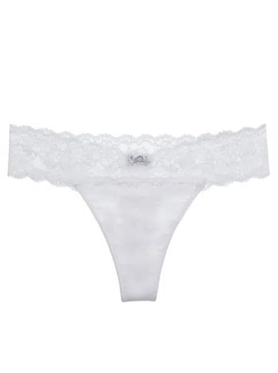 Shop Cosabella Women's Never Say Never Maternity Thong Panty In White In Grey
