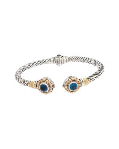 Shop Konstantino Hermione 18k & Silver Gemstone Bracelet In Blue