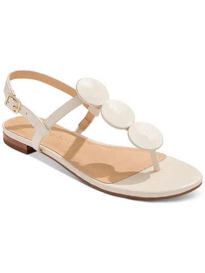 Shop Jack Rogers Womens Leather Embellished T-strap Sandals In White