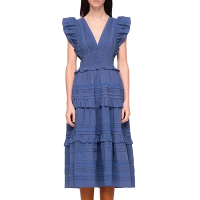 Shop Sea Loren V-neck Dress In Blue