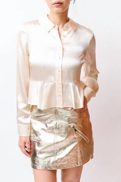 Shop Cami Nyc Lorina Blouse In Pink In Silver