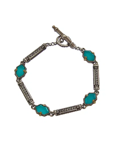 Shop Konstantino Naiads 18k & Silver Chalcedony Bracelet In Blue