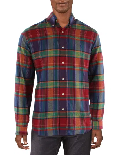 Shop Polo Ralph Lauren Mens Classic-fit Long Sleeve Button-down Shirt In Blue
