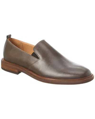 Shop Warfield & Grand Menlo Leather Loafer In Grey