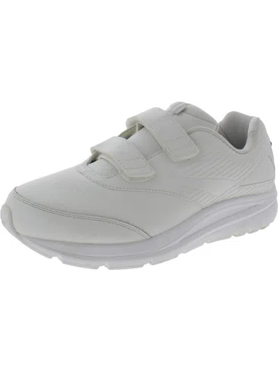 Shop Brooks Addiction Walker V-strap 2 Womens Velcro Strap Lea Running Shoes In White