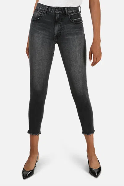 Shop Moussy Westcliffe High Rise Skinny Jean In Light Black In Grey