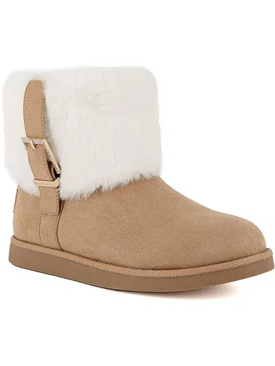 Shop Juicy Couture Klaire Womens Comfort Insole Manmade Winter & Snow Boots In Beige