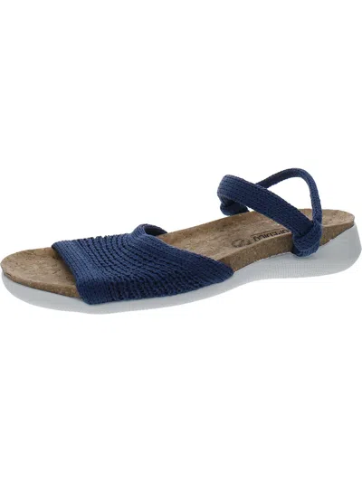 Shop Arcopedico Arenal Womens Cork Slip On Slingback Sandals In Blue