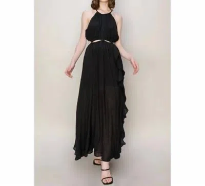 Shop Hyfve Cutout Halter Maxi Dress In Black