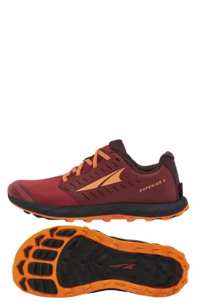 Shop Altra Women's Superior 5 Trail Running Shoes - B/medium Width In Maroon In Orange