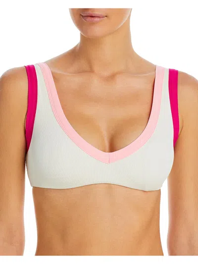 Shop L*space Lala Top Womens Ribbed Nylon Bikini Swim Top In Pink