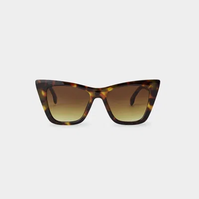 Shop Katie Loxton Women's Porto Sunglasses In Brown Tortoiseshell In Yellow