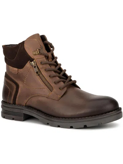 Shop Reserved Footwear Omega Mens Leather Combat & Lace-up Boots In Brown