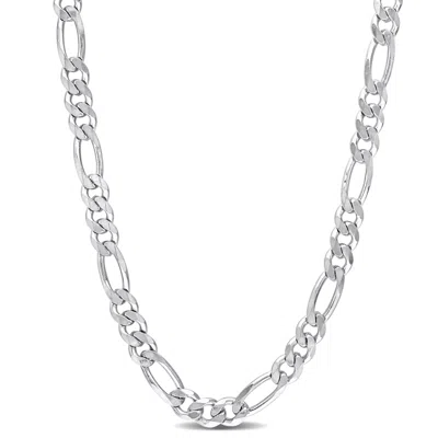 Mimi & Max 5.5mm Figaro Chain Necklace In Sterling Silver, 20 In In Silver