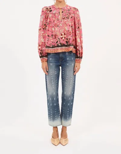 Shop Ulla Johnson Andi Blouse In Hollyhock In Pink