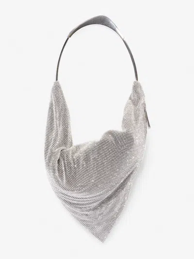 Shop Benedetta Bruzziches Ursula Crystal Shoulder Bag In Grey