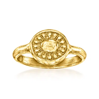 Shop Ross-simons Italian 14kt Yellow Gold Sunflower Ring