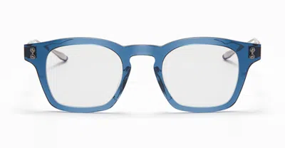 Shop Akoni Eyeglasses In Blue, Silver