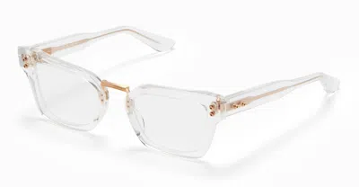 Akoni Luna - Crystal Clear / Brushed White Gold Rx Glasses In Crystal Clear