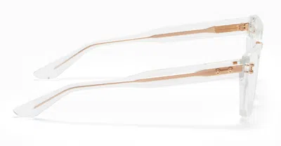 Akoni Luna - Crystal Clear / Brushed White Gold Rx Glasses In Crystal Clear