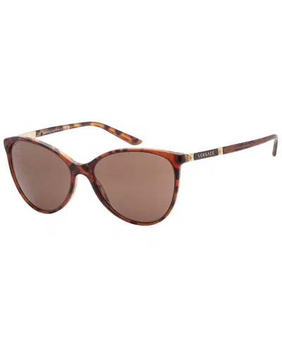 Shop Versace Women's Ve4260 58mm Sunglasses In Beige