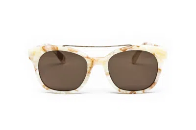 Shop Andy Wolf Sunglasses In Havana Cream