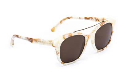 Shop Andy Wolf Sunglasses In Havana Cream