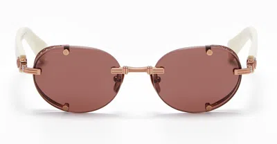 Shop Balmain Sunglasses In Rose Gold