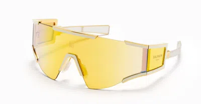 Shop Balmain Sunglasses In Gold, White