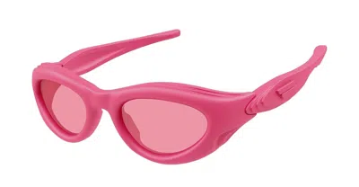 Shop Bottega Veneta Sunglasses In Pink