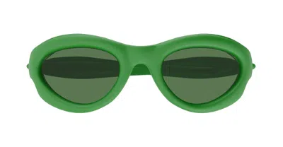 Shop Bottega Veneta Sunglasses In Green