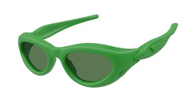 Shop Bottega Veneta Sunglasses In Green