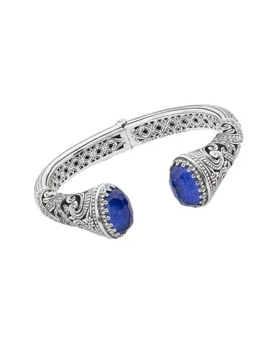 Shop Konstantino Silver Lapis Bracelet In Blue