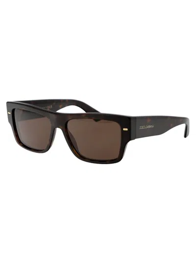 Dolce & Gabbana Eyewear Square Frame Sunglasses In 502/73 Havana