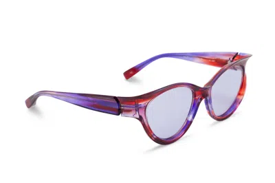 Shop Factory 900 Sunglasses In Mottled Red, Purple