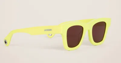 Shop Jacquemus Sunglasses In Yellow