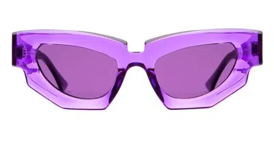 Shop Kuboraum Sunglasses In Purple