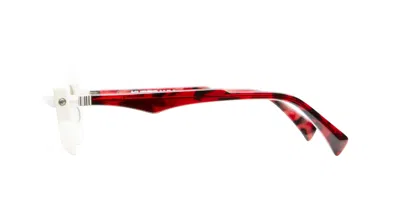 Shop Kuboraum Sunglasses In Ivory, Red